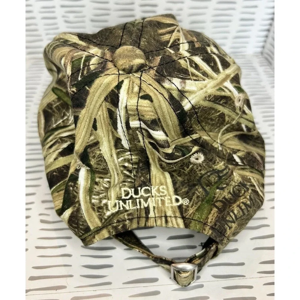 Ducks Unlimited Advantage Wetlands Camo Hat Mens Adjustable Hunting Baseball Cap